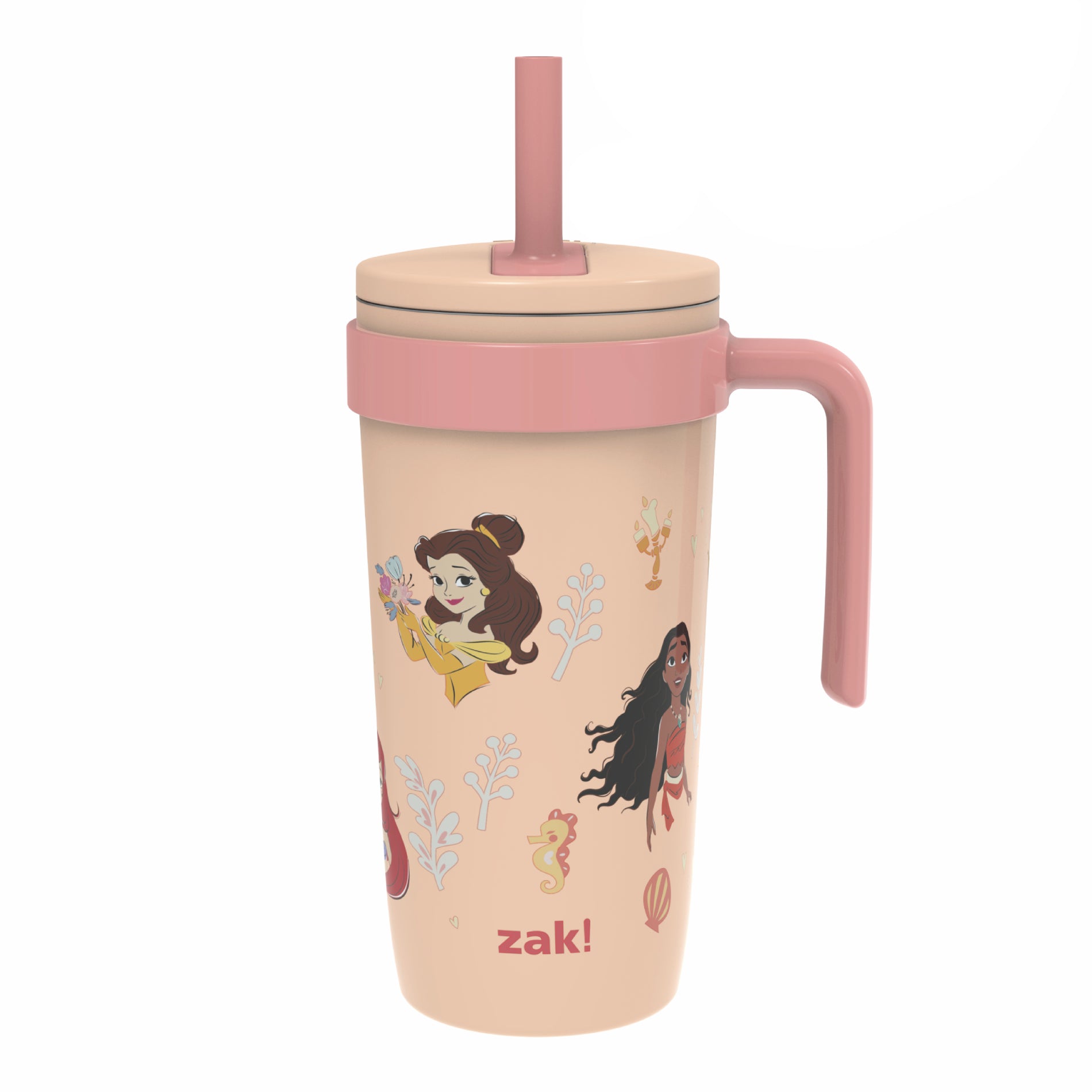 Kids Straw Tumbler with Handle - Disney Princess, 18 oz. – zak.com