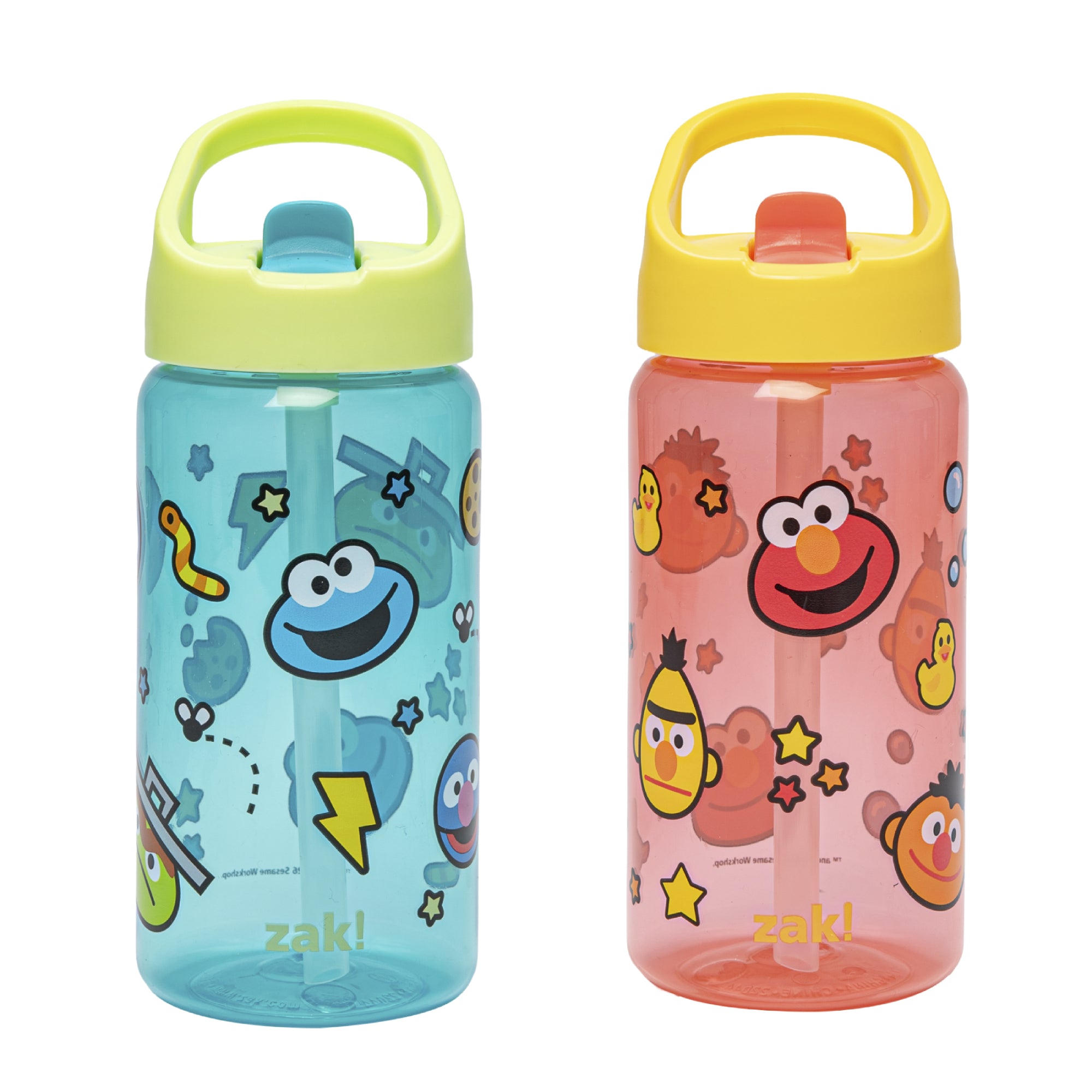 Siply Leakproof Water Bottles with Flip-Up Spout - Sesame Street